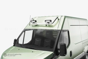 Střešní nerezový rám, 2 upínadla světel, kabeláž, pro Iveco Daily 15-, Man TGE 17-, VW Crafter 17-