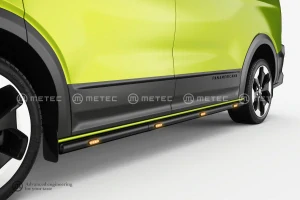 Boční nerezový rám, 5 oranžových LED, pro Volkswagen T7 24-, lakovaný