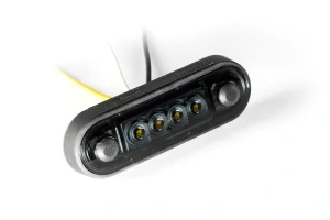 LED poziční světlo, 12-30V zatmavené, dual color- Bílá a oranžová