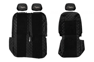 Potahy sedadel (1+2) - Elegance Q, VOLKSWAGEN TRANSPORTER T5 (01.2003-12.2015) & VOLKSWAGEN TRANSPORTER T6 (01.2016-12.2021) - Dvojité sedadlo spolujezdce 1+2