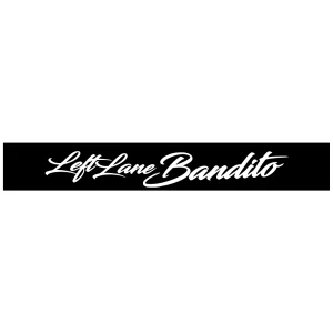 Zástěrka Left lane Bandito 2400x350 mm Černá, bílý nápis