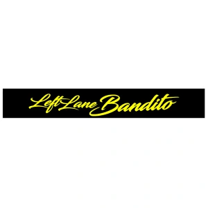 Zástěrka Left lane Bandito 2400x350 mm Černá, žlutý nápis