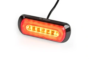 Výstražné světlo s červeným pozičním světlem Skyled (132x51mm), 12-24V, R10, R65, SAE