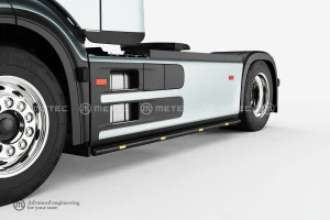 Boční rámy 3700 mm, 4 oranžové LED, lakované pro Mercedes-Benz Actros 25-