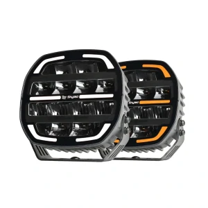 LED přídavný reflektor Skyled Moai 7x - 7" s pozičním světlem, 9-36V, 12000lm, 136W, ECE R10, R148, R149 - černá