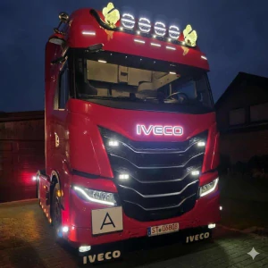 LED podsvícený nápis IVECO S-WAY 2025- Nerezový