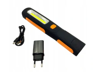 Dílenská lampa COB+LED s háčkem a magnetem, nabíjecí, 800mAh
