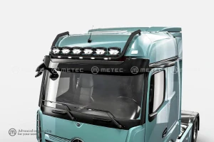 Střešní nerezový rám, kabeláž pro 6 světel | 6 Upínadel světel | 5 bílých LED | MERCEDES - BENZ ACTROS 11-, lakovaný