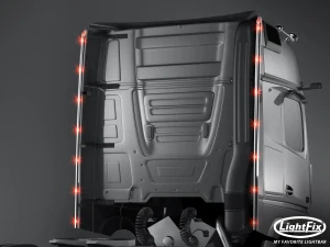 Zakabinové nerezové rámy Lightfix CAB-LINER nerezové – MERCEDES - ACTROS (L-CAB) - GIGA SPACE