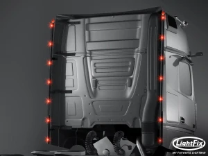 Zakabinové nerezové rámy Lightfix CAB-LINER lakovaný – MERCEDES - ACTROS (L-CAB) - GIGA SPACE