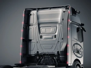 Zakabinové nerezové rámy Lightfix CAB-LINER nerezové – MERCEDES - ACTROS (PROCABIN) - GIGA SPACE