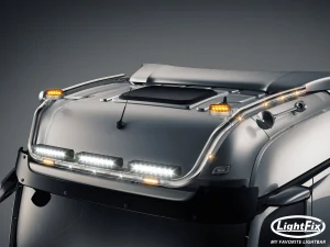 Střešní nerezový rám Lightfix SKY-LIGHT "V-MAX" nerezový – MERCEDES - ACTROS (PROCABIN) / AROCS - BIGSPACE