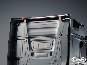 Zakabinový nerezový rám na spoiler Lightfix ROOF-LINER – MERCEDES - ACTROS (L-CAB) - BIGSPACE