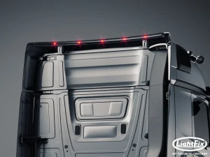 Zakabinový nerezový rám na spoiler Lightfix ROOF-LINER lakovaný – MERCEDES - ACTROS (L-CAB) - BIGSPACE