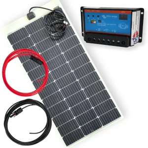 Solární set 12V 110W – panel + PWM regulátor Victron 10A + kabely MC4