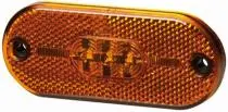 Boční obrysové LED světlo Hella s odrazkou 24V (oranžové plexi) oranžové