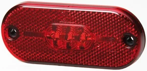 Zadní obrysové LED světlo Hella s odrazkou 24V (červené plexi) červené