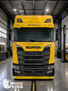 Přídavný spoiler pod nárazník Scania NTG, typ 1- Střední nárazník, 2x žluté talmu