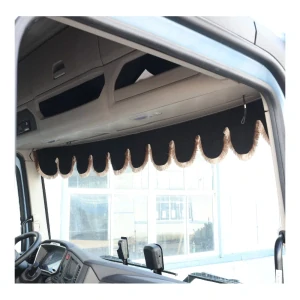 Horní závěs na čelní sklo kamionu 220 × 20 cm – Scania, Volvo, DAF, Mercedes-Benz - Černý
