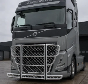 Přední ochranný rám ,,Bullbar", pro VOLVO FH4 / FH5, Vroubkovaný hliník