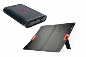 Set Solární panel 120 W + Powerbanka 48 000 mAh, 2x USB, USB-C, Autozapalovač