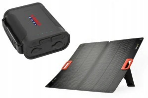 Set Solární panel 120 W + Powerbanka 96 000 mAh, 2x USB, USB-C, 2x Autozapalovač