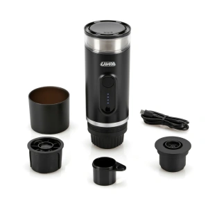 Přenosný kávovar Lampa Cafyn Heat 90 ml, 140 W, 2600 mAh, 15 bar, USB-C, automatický ohřev