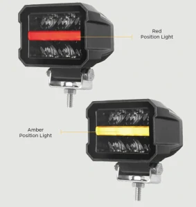 Pracovní LED světlo Sentry 4000 lm, 10–30 V, červená/oranžová pozička