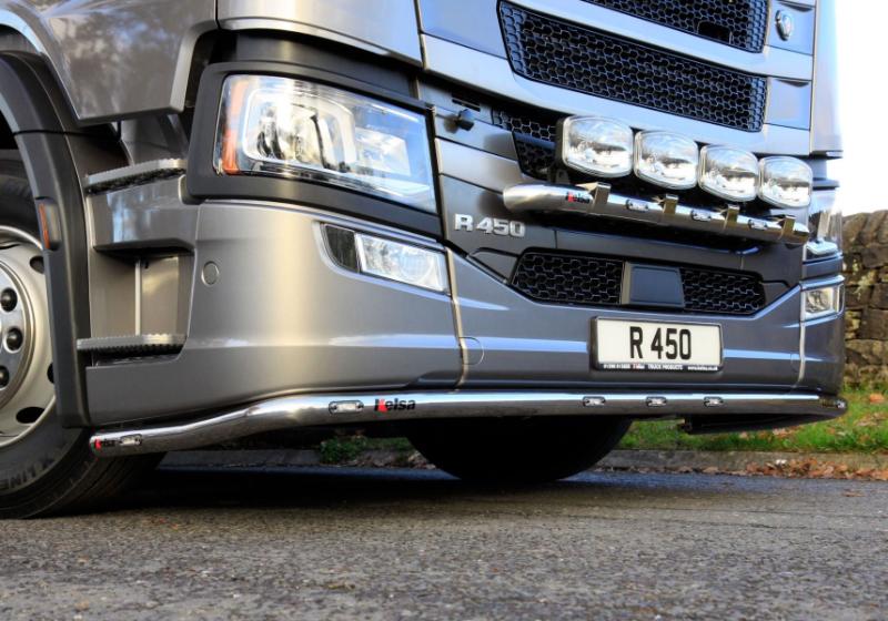 Nerezový rám po nárazník Kelsa LoBar Střední nárazník pro  Scania Next Generation R, S, P, G Střední kabina