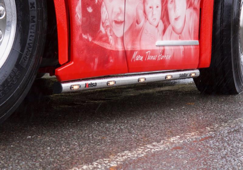 Boční nerezové rámy Kelsa SideBars SS21 6x2 Midlift pro  Scania Next Generation R&S střední, vysoká kabina