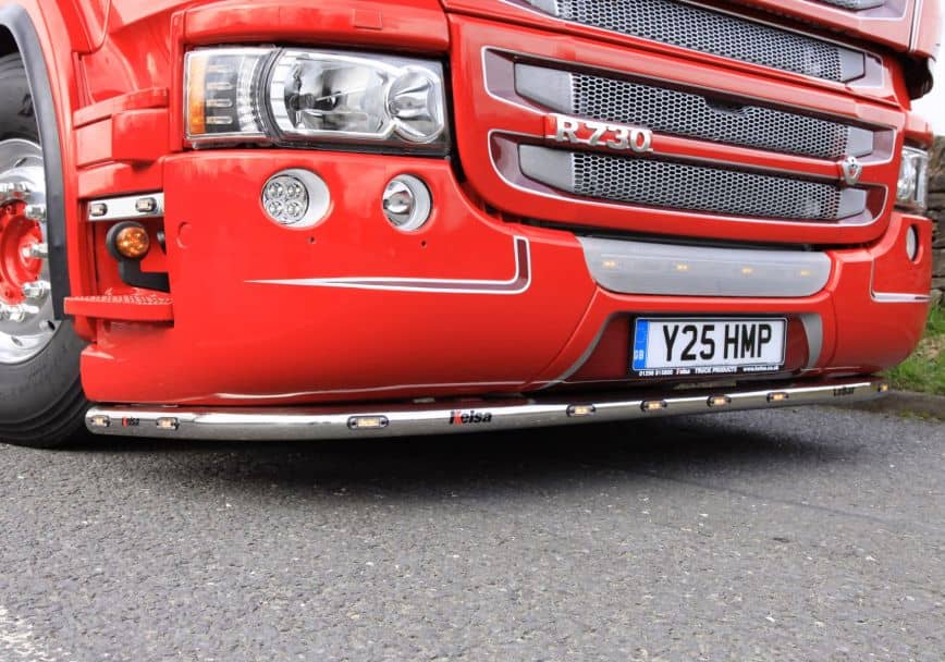 Nerezový rám pod nárazník Kelsa LoBar hluboký nárazník pro Scania P-G-R 2009- 2016