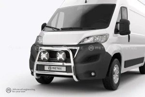 Přední ochranný rám ,,Nordic bar" ø60mm, 2 fixní upínadla světel pro CITROËN JUMPER 07-, PEUGEOT BOXER 07-, FIAT DUCATO 07-, OPEL MOVANO 22-