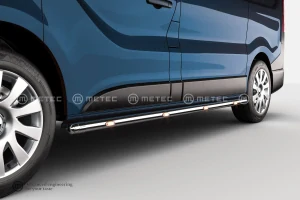 Boční rámy BRACE-IT ø60mm, 4 oranžové LED | RENAULT TRAFIC 14-, OPEL VIVARO 14-19, NISSAN NV300 15-