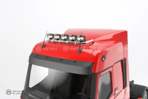 Střešní nerezový rám, kabeláž pro 5 světel | 5 Upínadel světla | 4 bílé LED | RENAULT T serie 14-