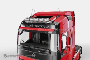 Střešní nerezový rám, kabeláž pro 5 světel | 5 Upínadel světla | VOLVO FH 13-, FH 20-, FH AERO 24-