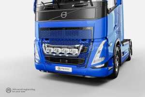 Přední nerezový rám do masky kabeláž pro 4 světla | 4 fixní upínadla světel | 3 bílé LED | VOLVO FH 13-, FH 20-