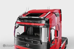 Střešní nerezový rám, integrovaná Lazer Linear 18 LED rampa, 2x | kabeláž | VOLVO FH 20-, FH AERO 24-