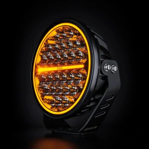 LED světlomet Strands SN RANGER SPOT 9″, s pozičním světlem, 9-35V, 229mm, 170W, 20400lm, ECE R7, R112 - Černý
