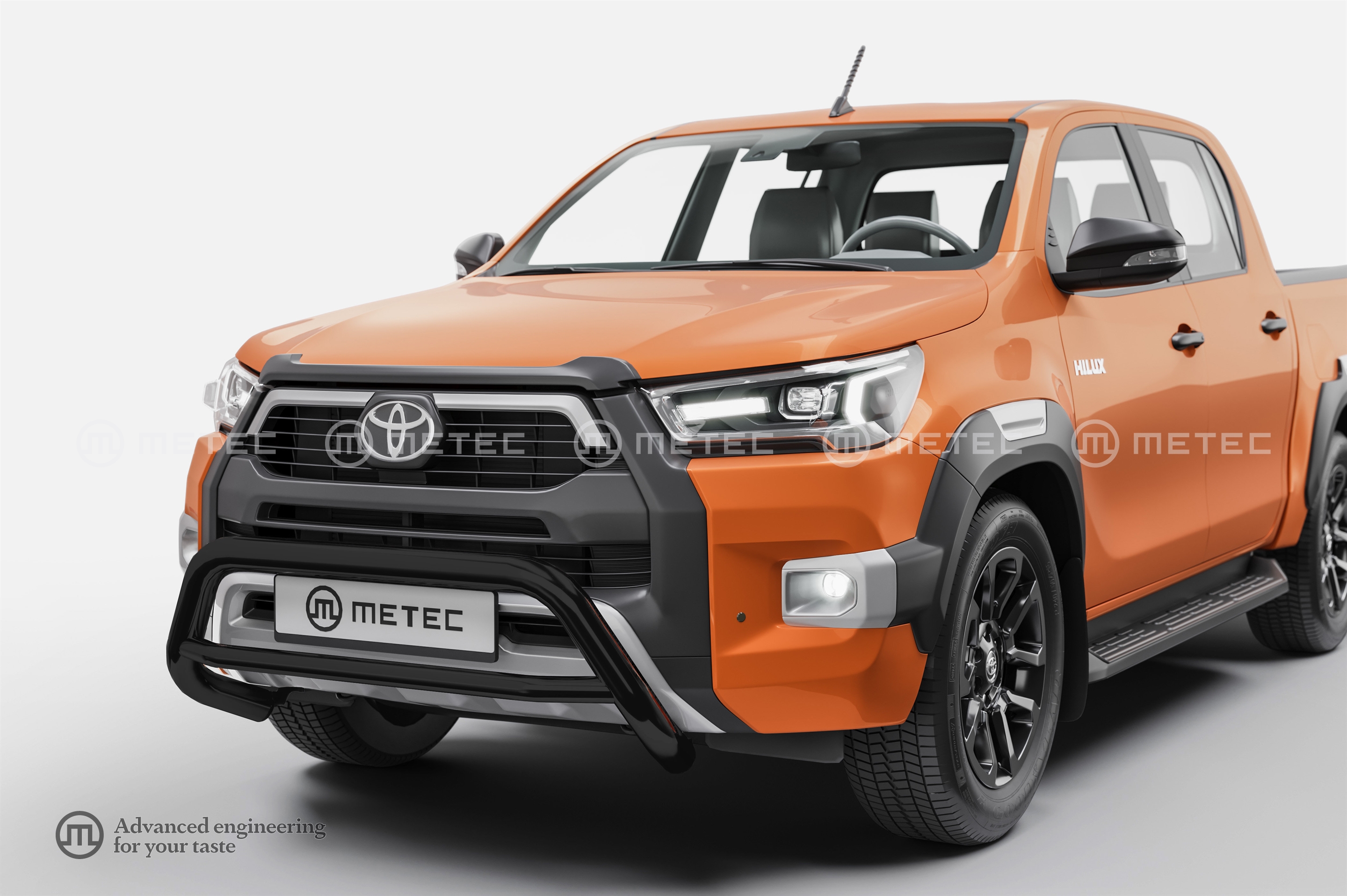 Přední ochranný rám ø70mm- černý | TOYOTA HILUX 21-