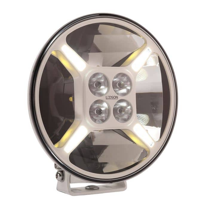 LED světlomet Ledson Sarox9+ 218 mm, s pozičním světlem, 120W, 12000lm, ECE R112, Bílý