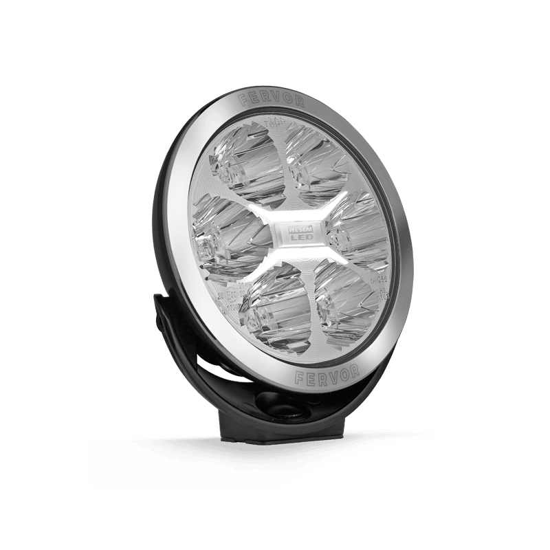 LED reflektor Wesem FERVOR 7", 180mm, 12/24V, Chrom