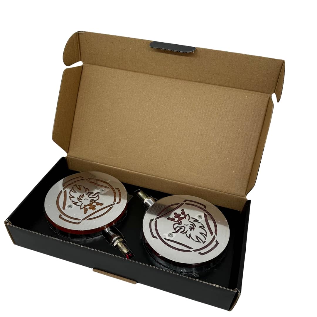 Světla pod zrcátko lollipop nerezové Griffin červená, oranžová