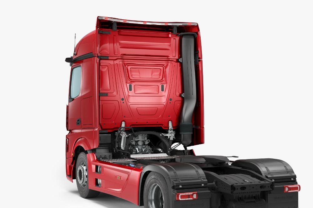 Rám na střešní spoiler s 5 LED, MERCEDES ACTROS 18- BIG