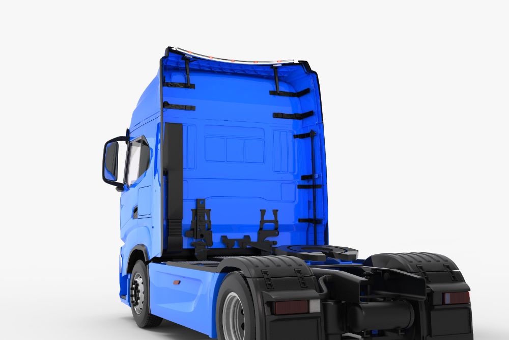 Rám na střešní spoiler s 5 LED, IVECO S-WAY 19- HIGH