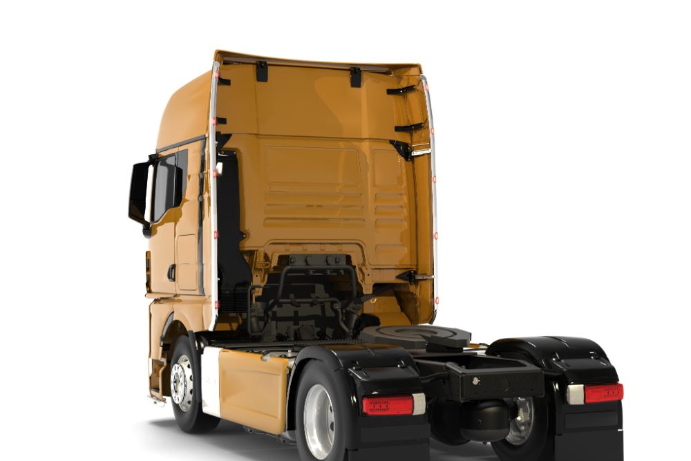 Rámy na zakabinové spoilery s 10 LED, MAN TGX 19- GX kabina