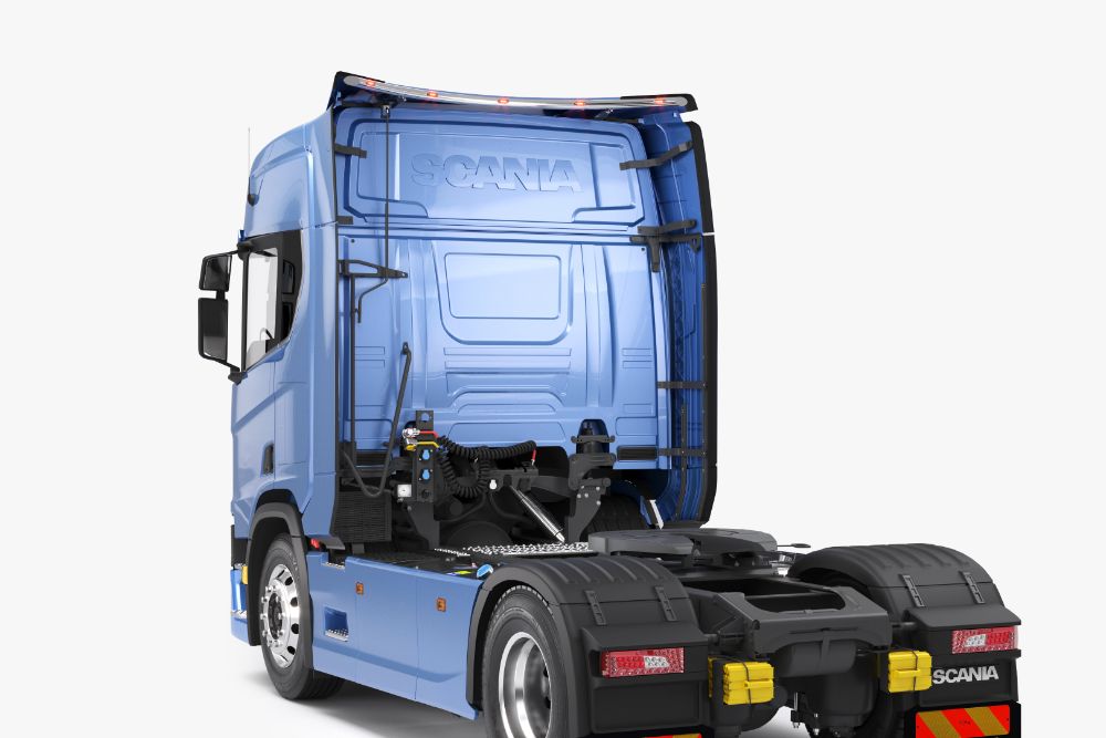 Rám na střešní spoiler horní s 5 LED SCANIA R s S 16-
