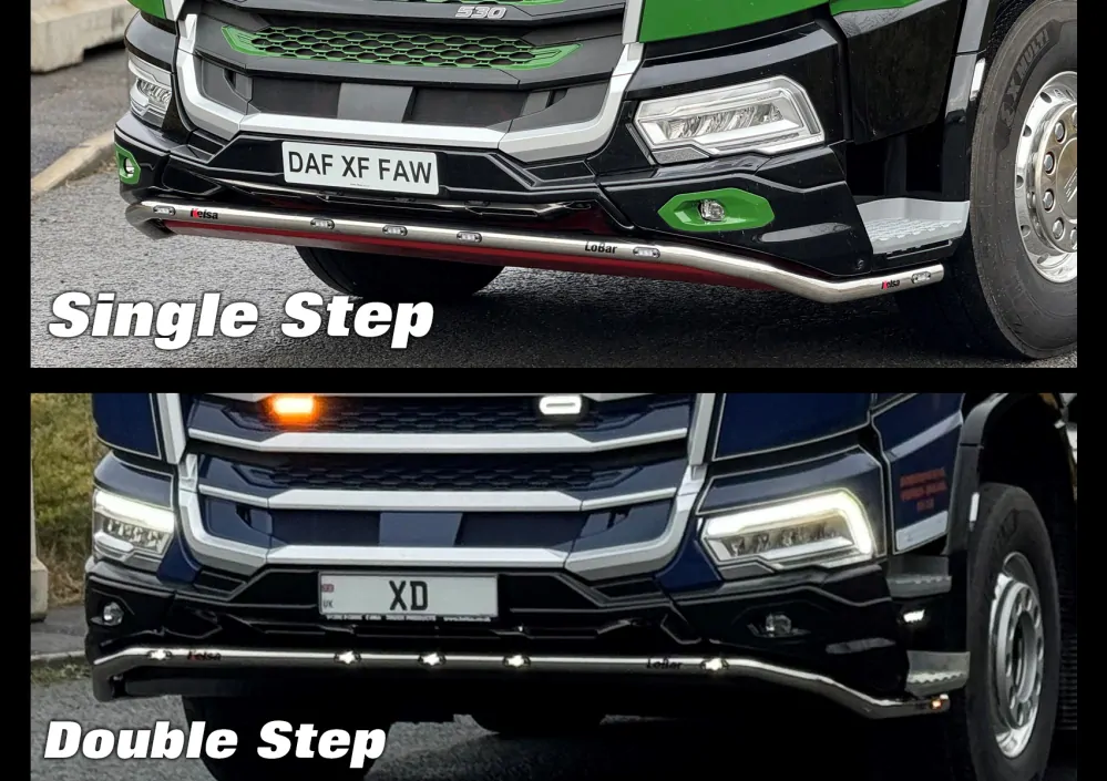 Nerezový rám po nárazník Kelsa LoBar ,,construction bumper", DAF XFC, XDC