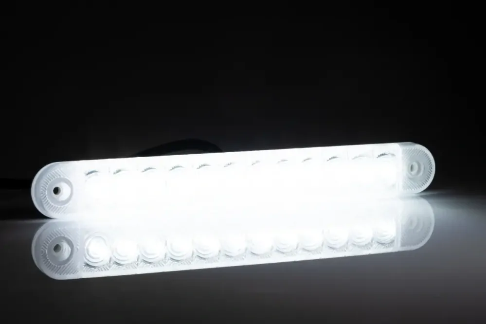 LED poziční světlo Fristom dlouhé 225 mm, 12-36V, EMC- Bílé