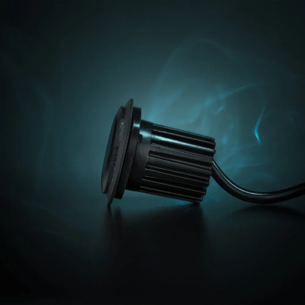 LED výstražné světlo kulaté Strands Dark Gloria 36mm, 12-24V, 12W