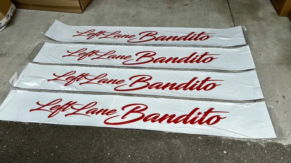 Zástěrka Left lane Bandito 2400x350 mm Bílá